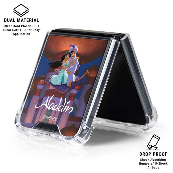 Disney Aladdin and Jasmine Magic Carpet Galaxy Z Flip7 Clear Case