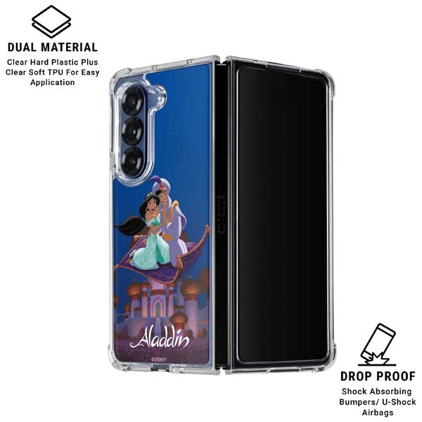 Disney Aladdin and Jasmine Magic Carpet Galaxy Z Fold7 Clear Case