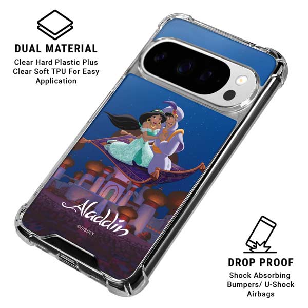 Disney Aladdin and Jasmine Magic Carpet Google Pixel 10 Pro Clear Case