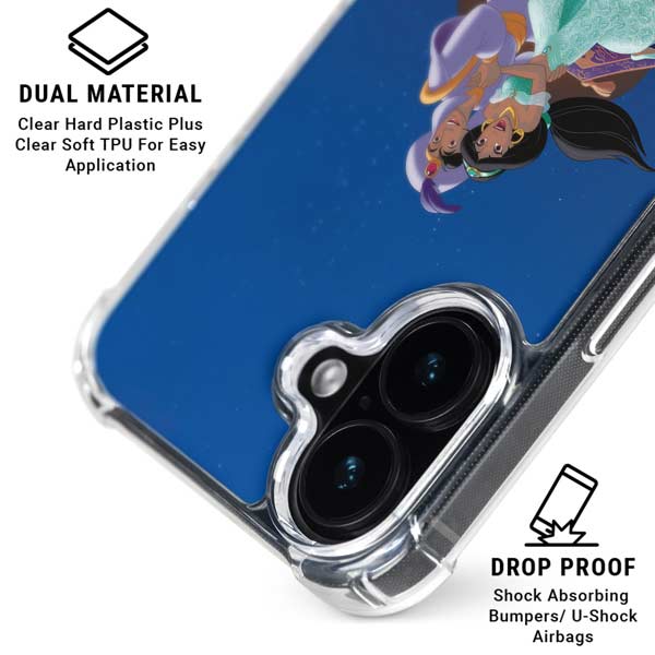 Disney Aladdin and Jasmine Magic Carpet iPhone 17 Clear Case