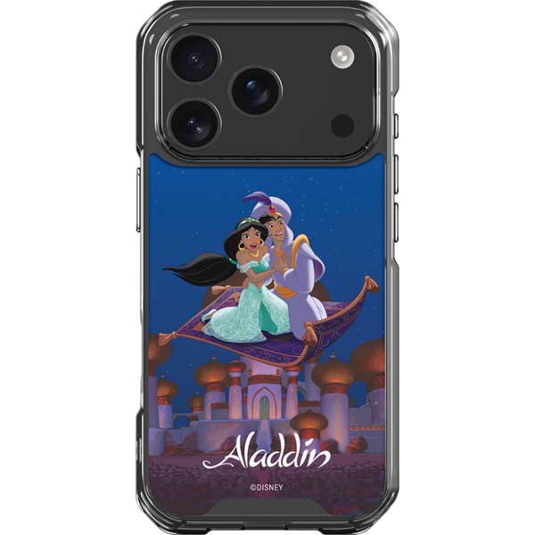 Disney Aladdin and Jasmine Magic Carpet iPhone 17 Pro Clear Case
