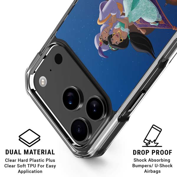 Disney Aladdin and Jasmine Magic Carpet iPhone 17 Pro Clear Case