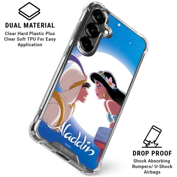 Disney Aladdin and Princess Jasmine Kiss Galaxy S26 Clear Case