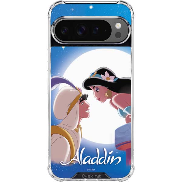 Disney Aladdin and Princess Jasmine Kiss Google Pixel 10 Pro Clear Case