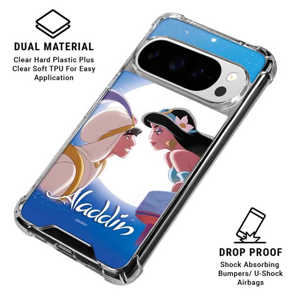 Disney Aladdin and Princess Jasmine Kiss Google Pixel 10 Pro Clear Case