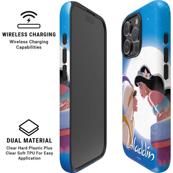 Disney Aladdin and Princess Jasmine Kiss iPhone 16 Pro Max Magsafe Impact Case