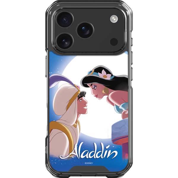 Disney Aladdin and Princess Jasmine Kiss iPhone 17 Pro Clear Case