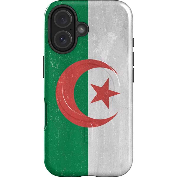 Algeria Flag Distressed iPhone 16 Plus Magsafe Impact Case