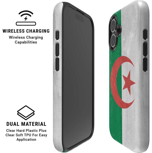 Algeria Flag Distressed iPhone 16 Plus Magsafe Impact Case