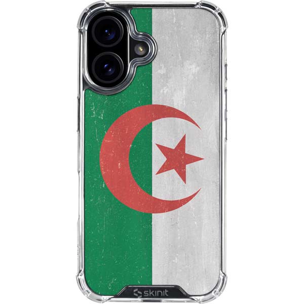 Algeria Flag Distressed iPhone 17 Clear Case