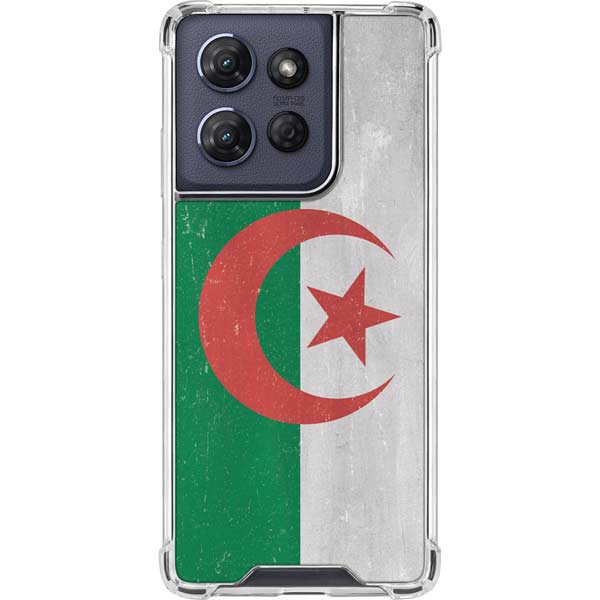 Algeria Flag Distressed Moto G Play 5G (2025) Clear Case