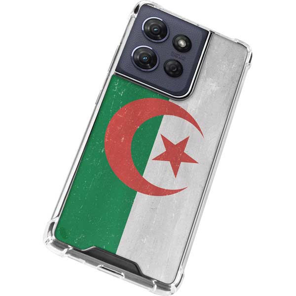 Algeria Flag Distressed Moto G Play 5G (2025) Clear Case