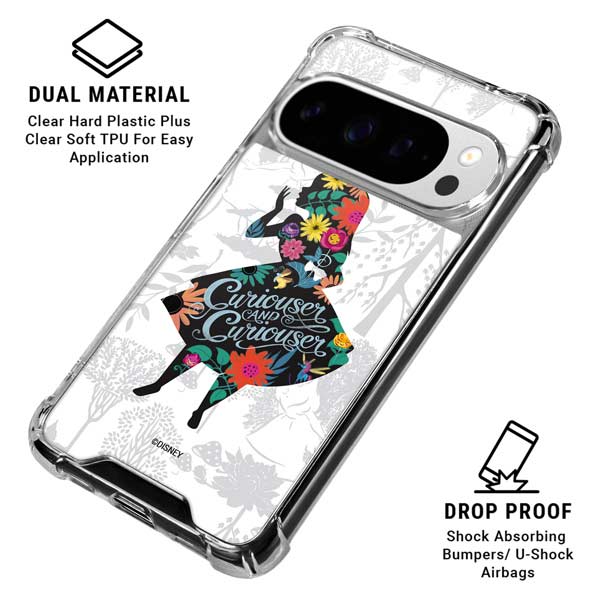 Disney Alice in Wonderland (animated) Silhouette Curiouser and Curiouser Google Pixel 10 Pro Clear Case