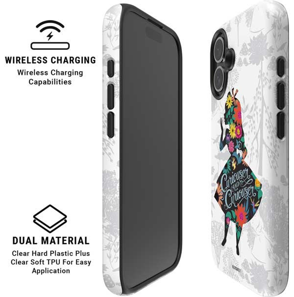 Disney Alice in Wonderland (animated) Silhouette Curiouser and Curiouser iPhone 16 Magsafe Impact Case