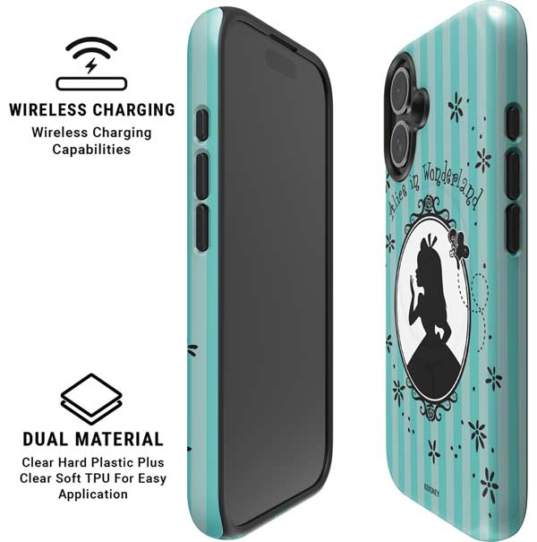 Disney Alice in Wonderland (animated) Silhouette in the Mirror iPhone 16 Magsafe Impact Case