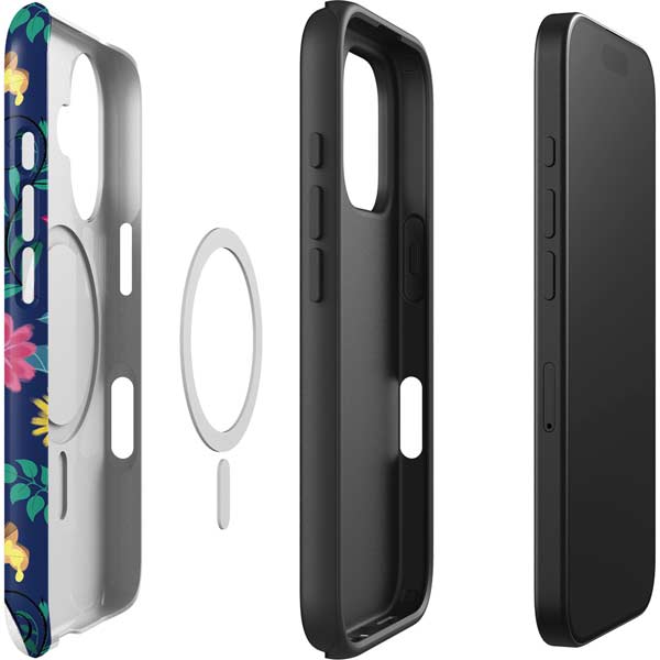 Disney Alice in Wonderland (animated) Floral Print iPhone 16 Plus Magsafe Impact Case