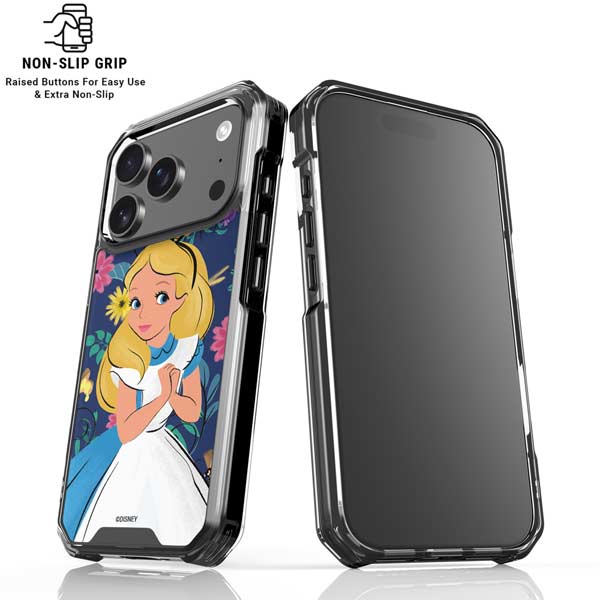 Disney Alice in Wonderland (animated) Floral Print iPhone 17 Pro Clear Case