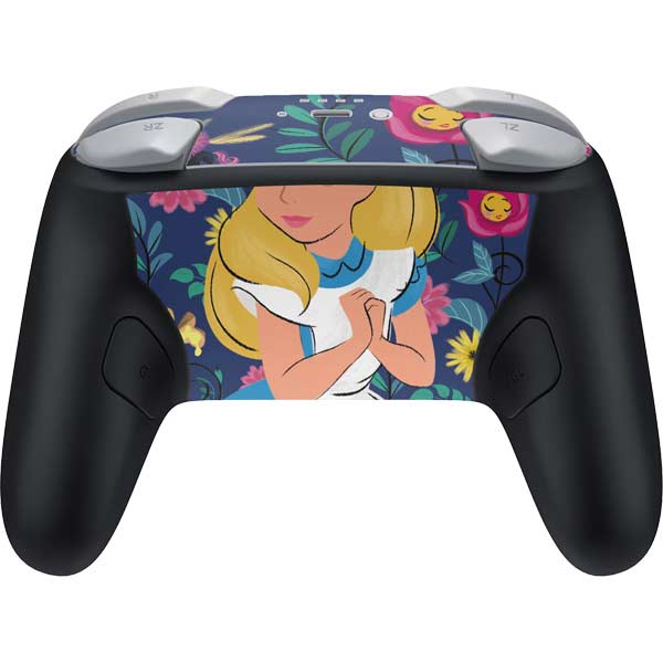 Disney Alice in Wonderland (animated) Floral Print Nintendo Switch 2 (2025) Pro Controller Skin