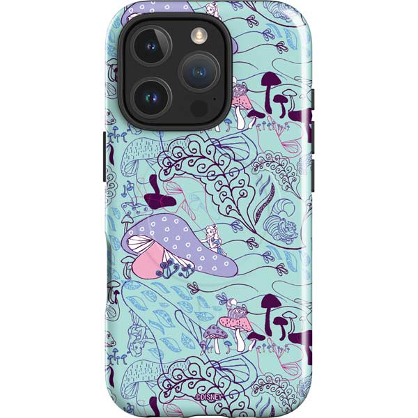 Disney Alice in Wonderland (animated) Mushrooms Print Pattern iPhone 16 Pro Magsafe Impact Case