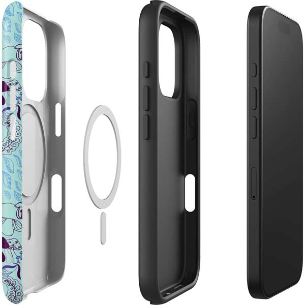 Disney Alice in Wonderland (animated) Mushrooms Print Pattern iPhone 16 Pro Magsafe Impact Case