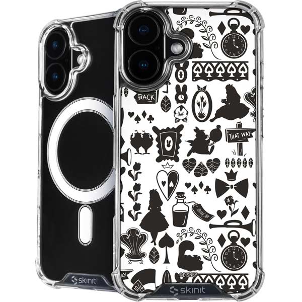 Disney Alice in Wonderland (animated) Silhouette Pattern iPhone 16 MagSafe Case