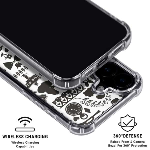 Disney Alice in Wonderland (animated) Silhouette Pattern iPhone 16 MagSafe Case