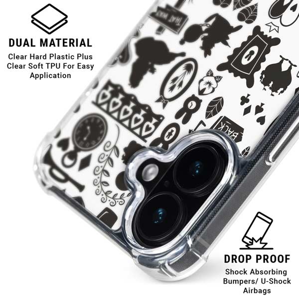 Disney Alice in Wonderland (animated) Silhouette Pattern iPhone 16 MagSafe Case