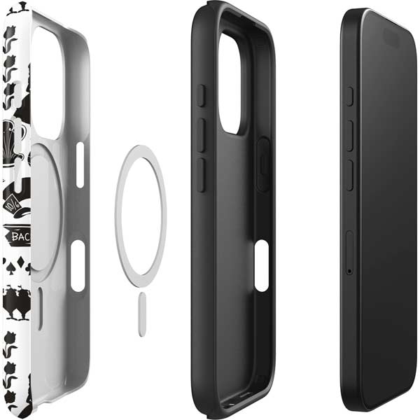 Disney Alice in Wonderland (animated) Silhouette Pattern iPhone 16 Pro Magsafe Impact Case