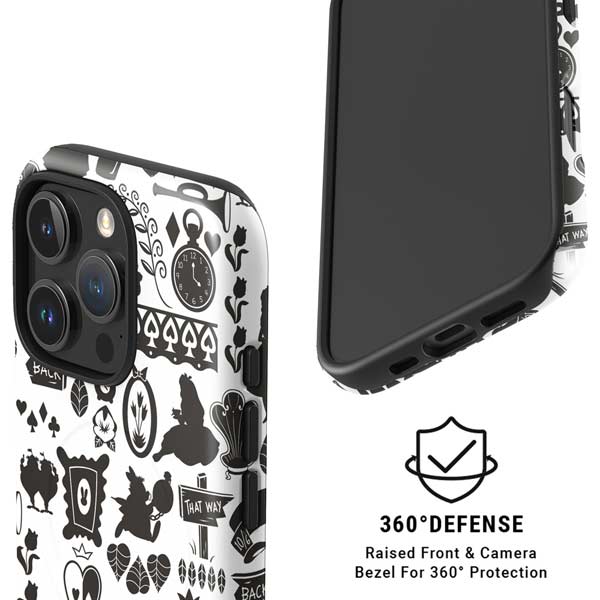 Disney Alice in Wonderland (animated) Silhouette Pattern iPhone 16 Pro Magsafe Impact Case