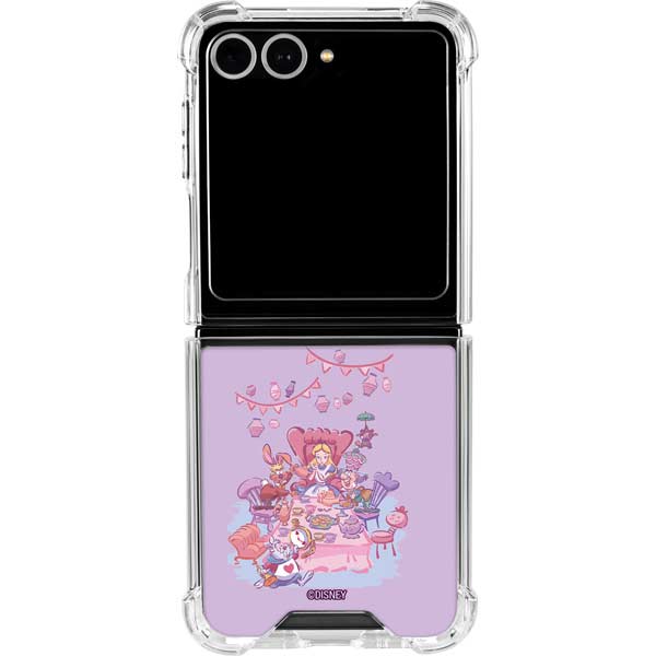 Disney Alice in Wonderland (animated) Mad Tea Party Galaxy Z Flip7 Clear Case