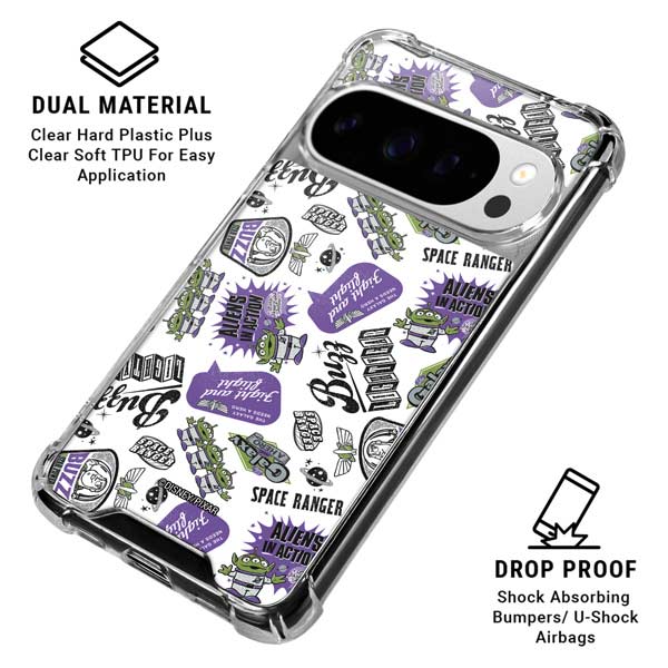 Disney Toy Story Aliens In Action Google Pixel 10 Pro Clear Case