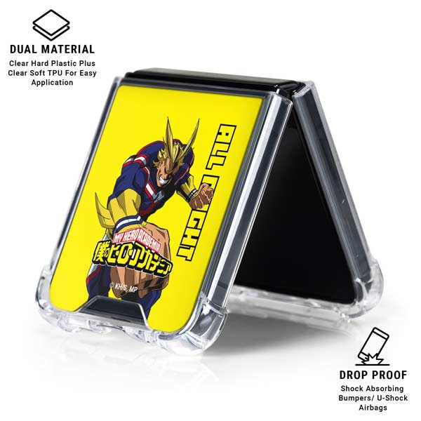 My Hero Academia All Might Season 5 Galaxy Z Flip7 Clear Case