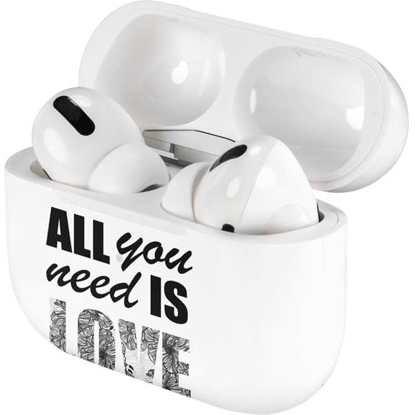 All You Need Is Love BW AirPods Skins