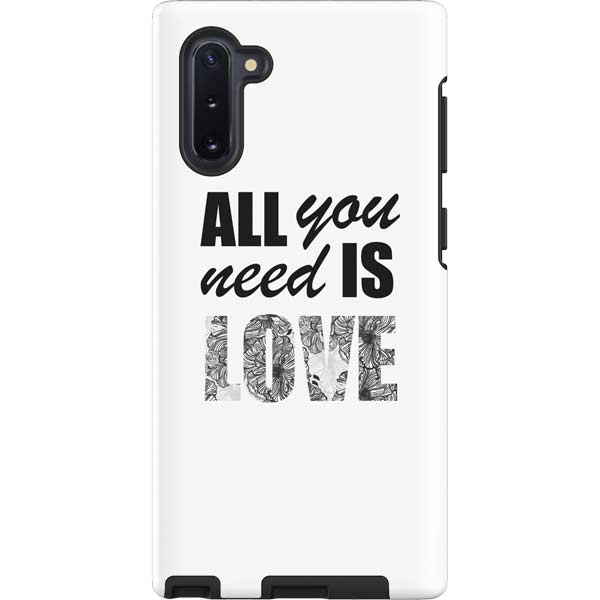All You Need Is Love BW Galaxy Cases