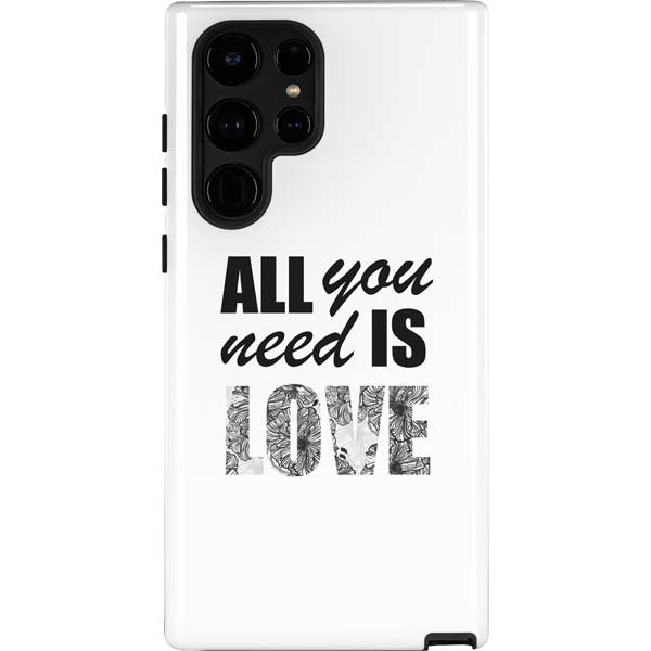 All You Need Is Love BW Galaxy Cases