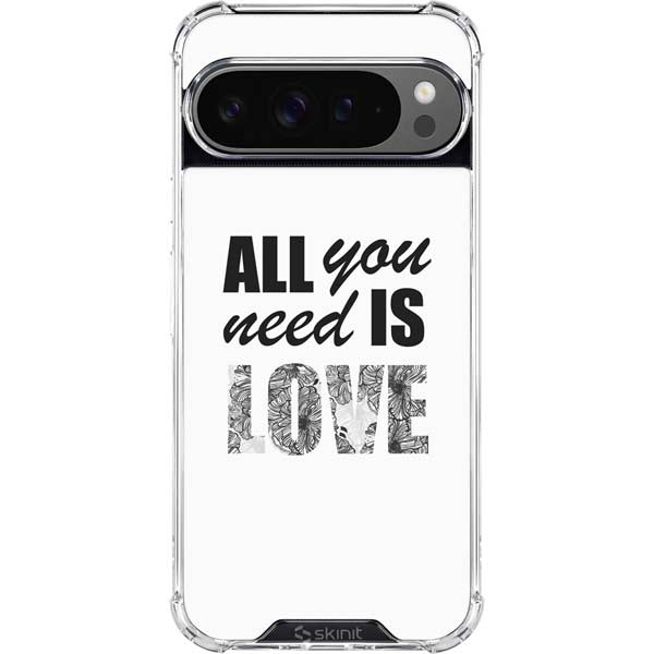 All You Need Is Love BW Google Pixel 10 Pro Clear Case