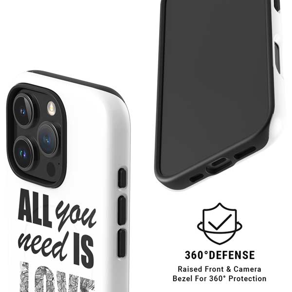 All You Need Is Love BW iPhone 16 Pro Magsafe Impact Case