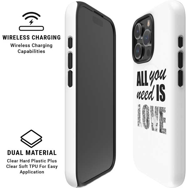 All You Need Is Love BW iPhone 16 Pro Magsafe Impact Case