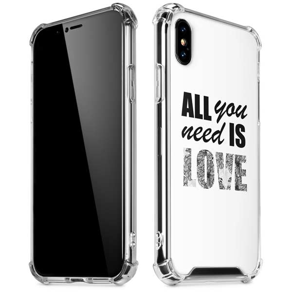 All You Need Is Love BW iPhone X/XS Clear Case