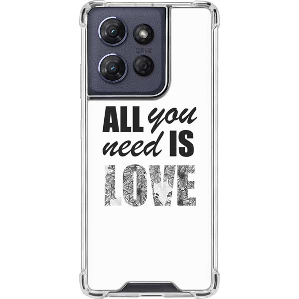 All You Need Is Love BW Moto G 5G (2025) Clear Case