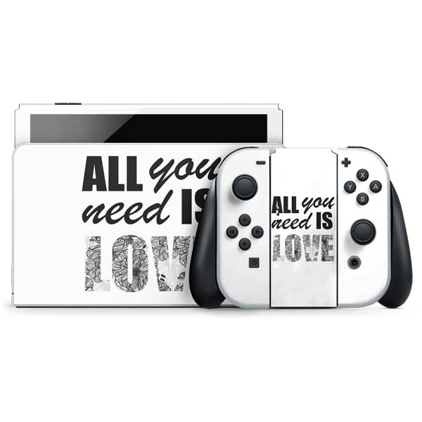 All You Need Is Love BW Nintendo Skins