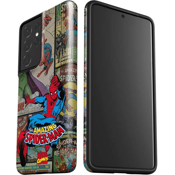 Marvel Classic Comics Amazing Spider-Man Collage Galaxy S21 Ultra 5G Pro Case