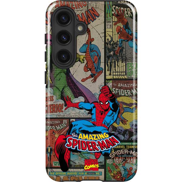 Marvel Classic Comics Amazing Spider-Man Collage Galaxy S25 Impact Case
