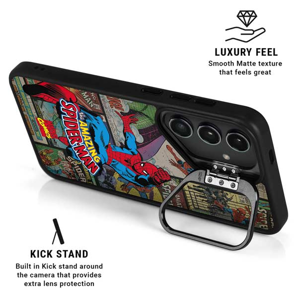 Marvel Classic Comics Amazing Spider-Man Collage Galaxy S26 Plus Kickstand Case