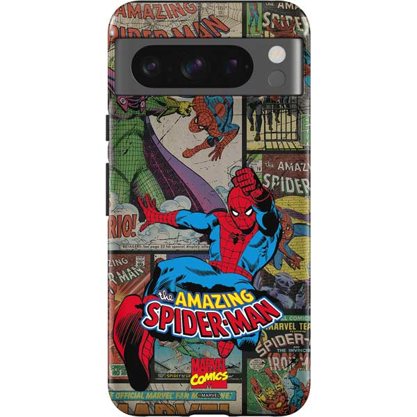 Marvel Classic Comics Amazing Spider-Man Collage Google Pixel 8 Pro Impact Case