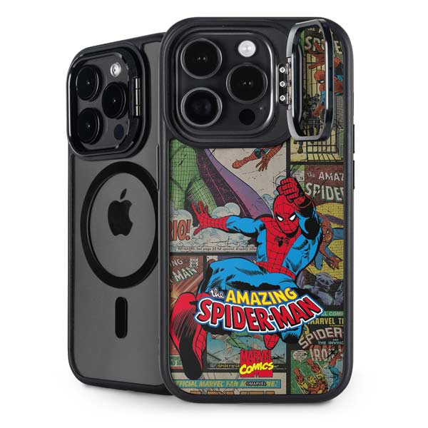 Marvel Classic Comics Amazing Spider-Man Collage iPhone 14 Pro Kickstand Case