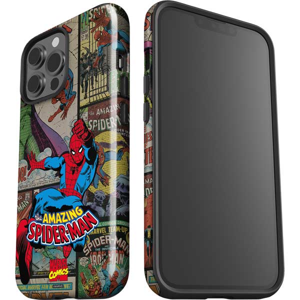 Marvel Classic Comics Amazing Spider-Man Collage iPhone 15 Pro Max Impact Case