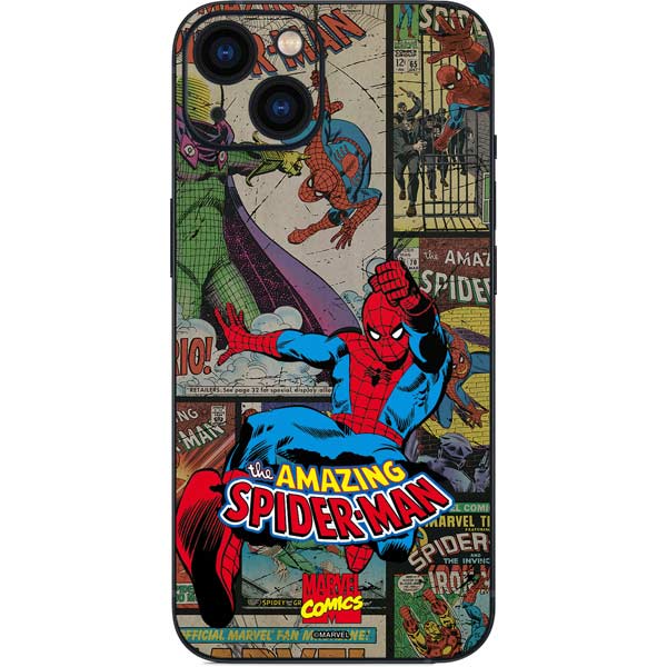 Marvel Classic Comics Amazing Spider-Man Collage iPhone 15 Skin