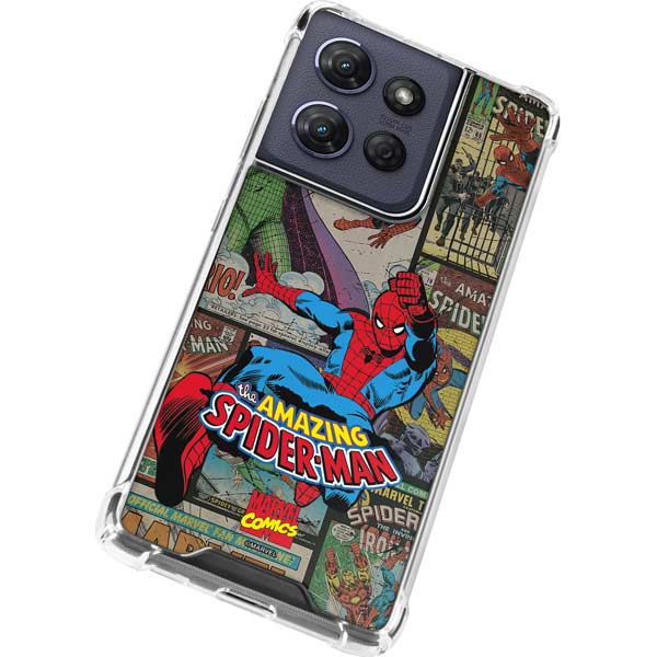 Marvel Classic Comics Amazing Spider-Man Collage Moto G 5G (2025) Clear Case