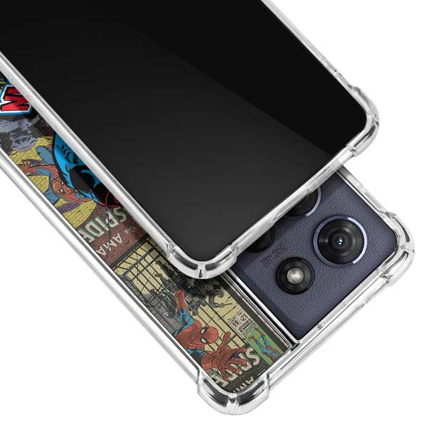 Marvel Classic Comics Amazing Spider-Man Collage Moto G 5G (2025) Clear Case